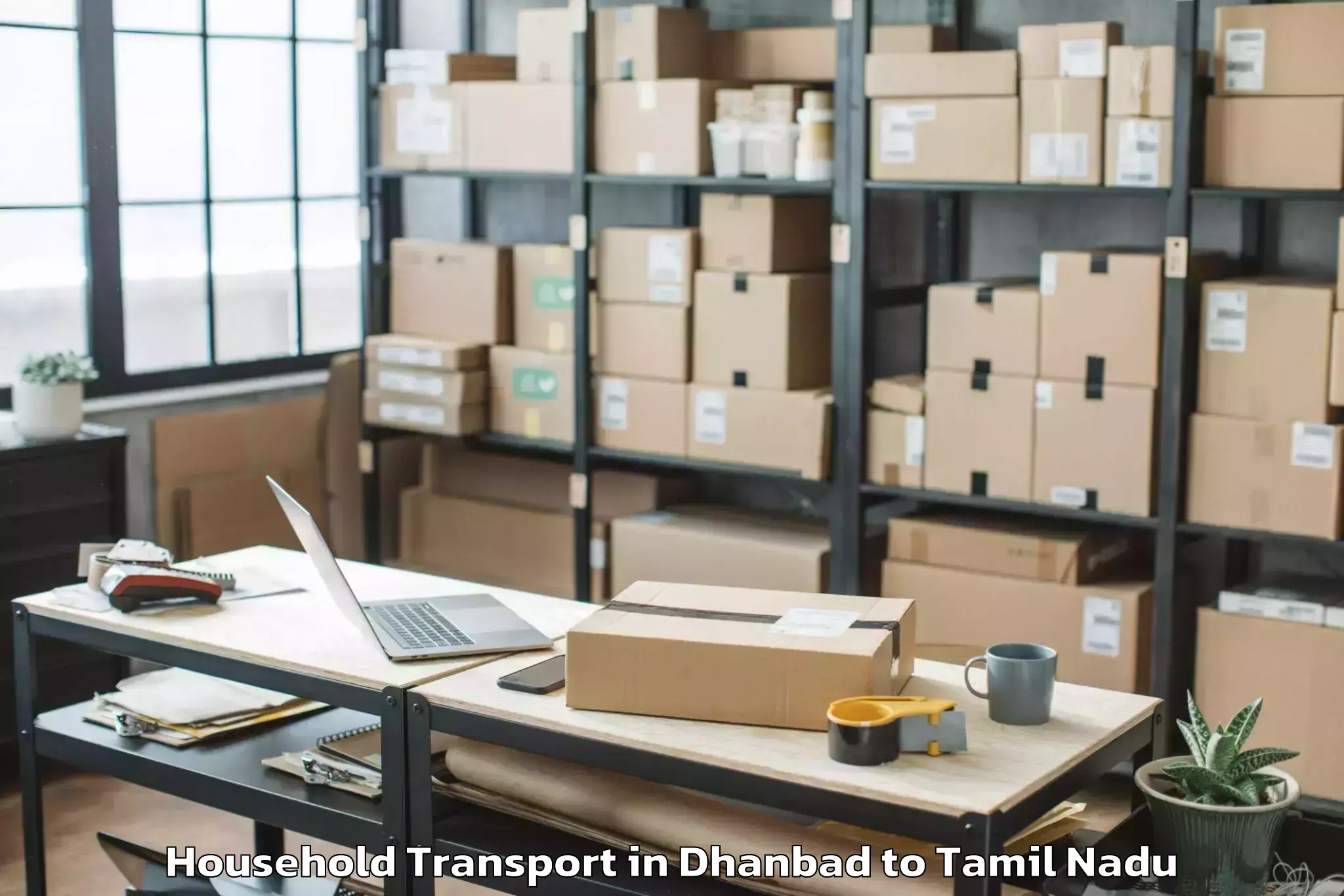 Easy Dhanbad to Vadipatti Household Transport Booking